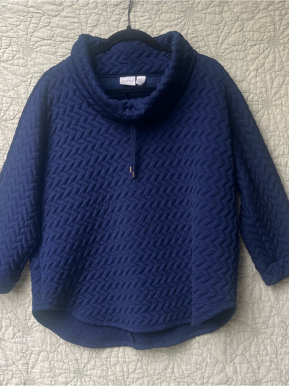 Quilted Cowl Neck Tunic